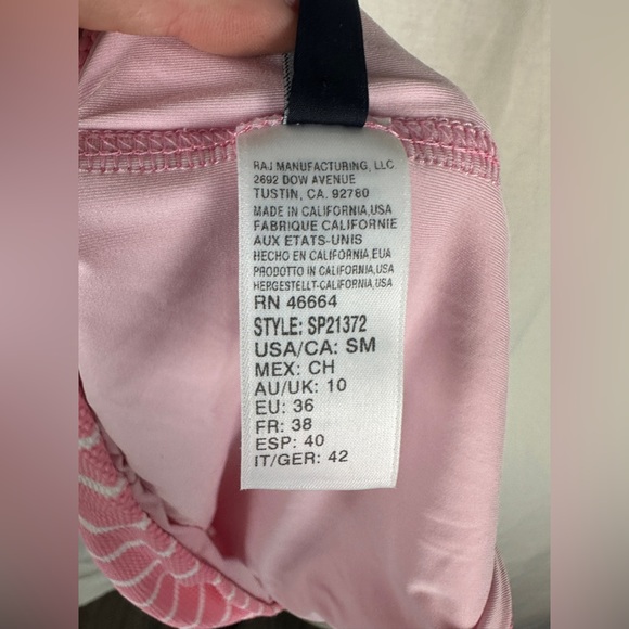 Splendid Pink & White High Leg Bikini Bottom Size Small 2-4 (10UK) NWT - Picture 9 of 14